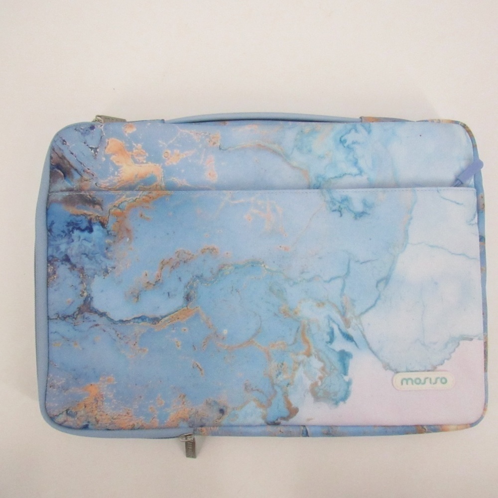 Mosiso Canvas Blue Marble MacBook 13" Case w/Travel Strap
